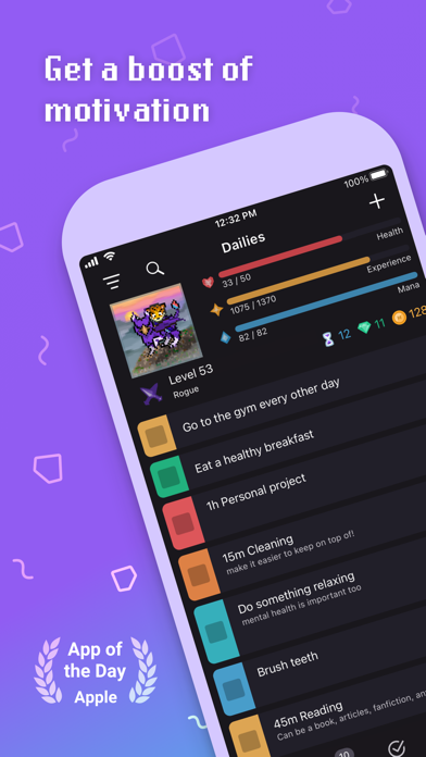 Habitica app screenshot