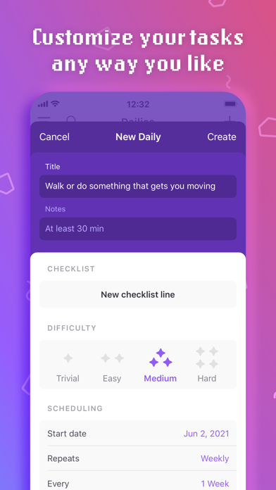 Habitica app screenshot