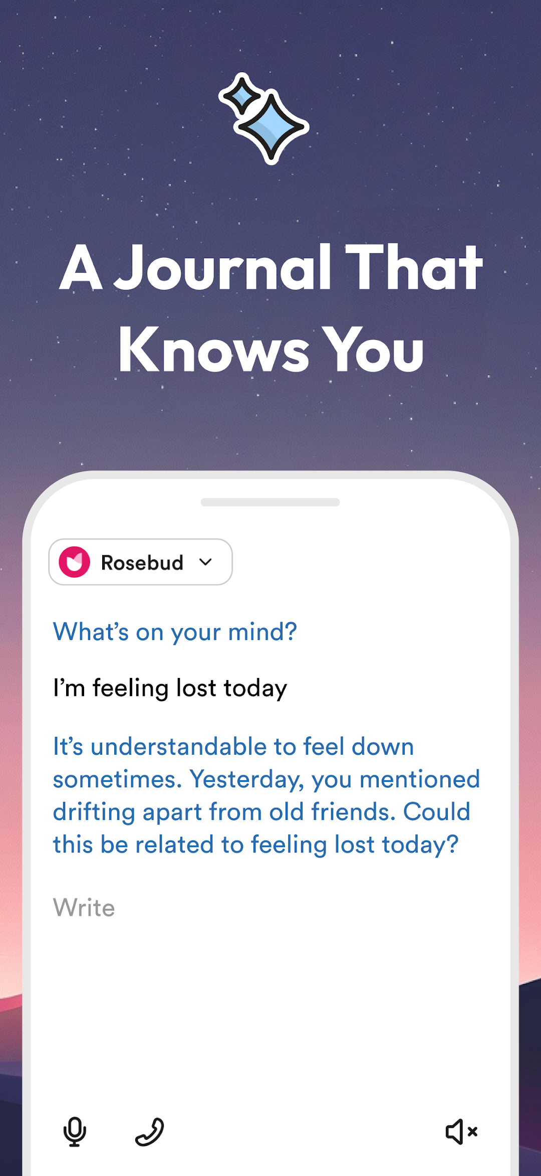 Rosebud app screenshot